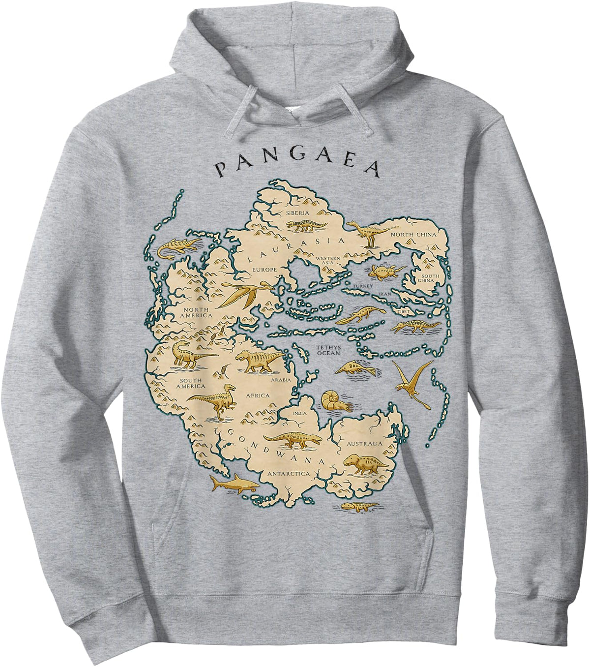 Reunite Pangaea World Map History Geology Earth Geologist Hoodie - Hoodie | Ash