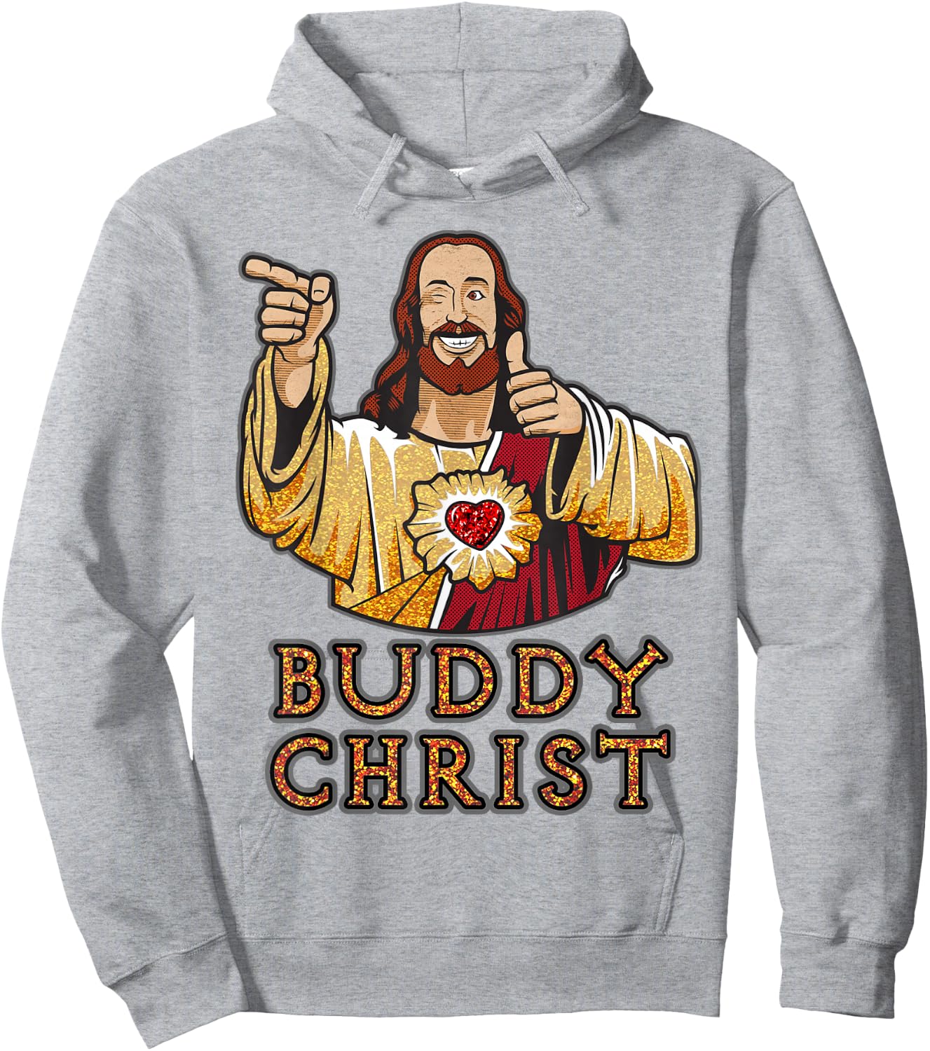 Kevin Smith View Askewniverse Buddy Christ Got Wow Golden Hoodie - Hoodie | Ash