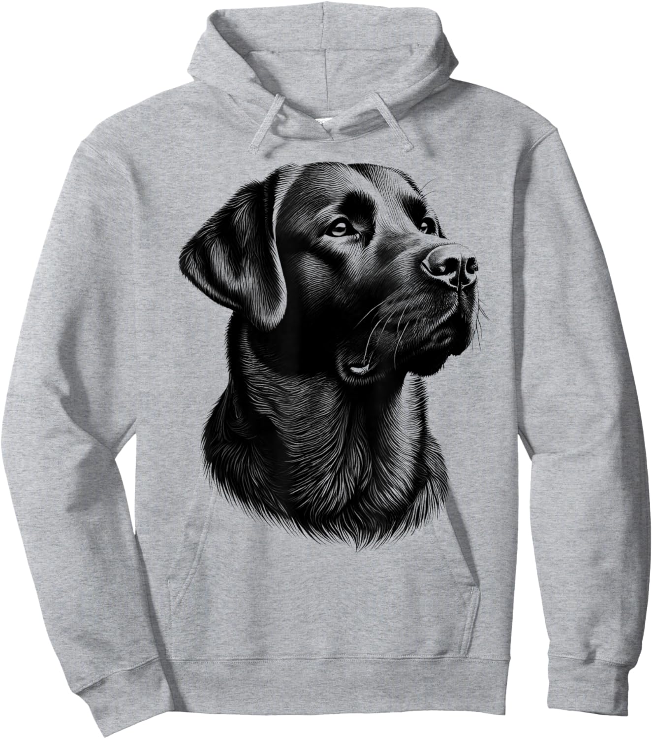 Proud Labrador Head Drawing Style Hoodie - Hoodie | Ash