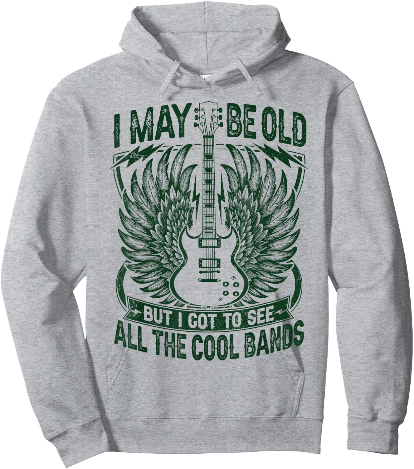 I May Be Old But I Got To See All The Cool Band Rock Concert Hoodie - Hoodie | Ash