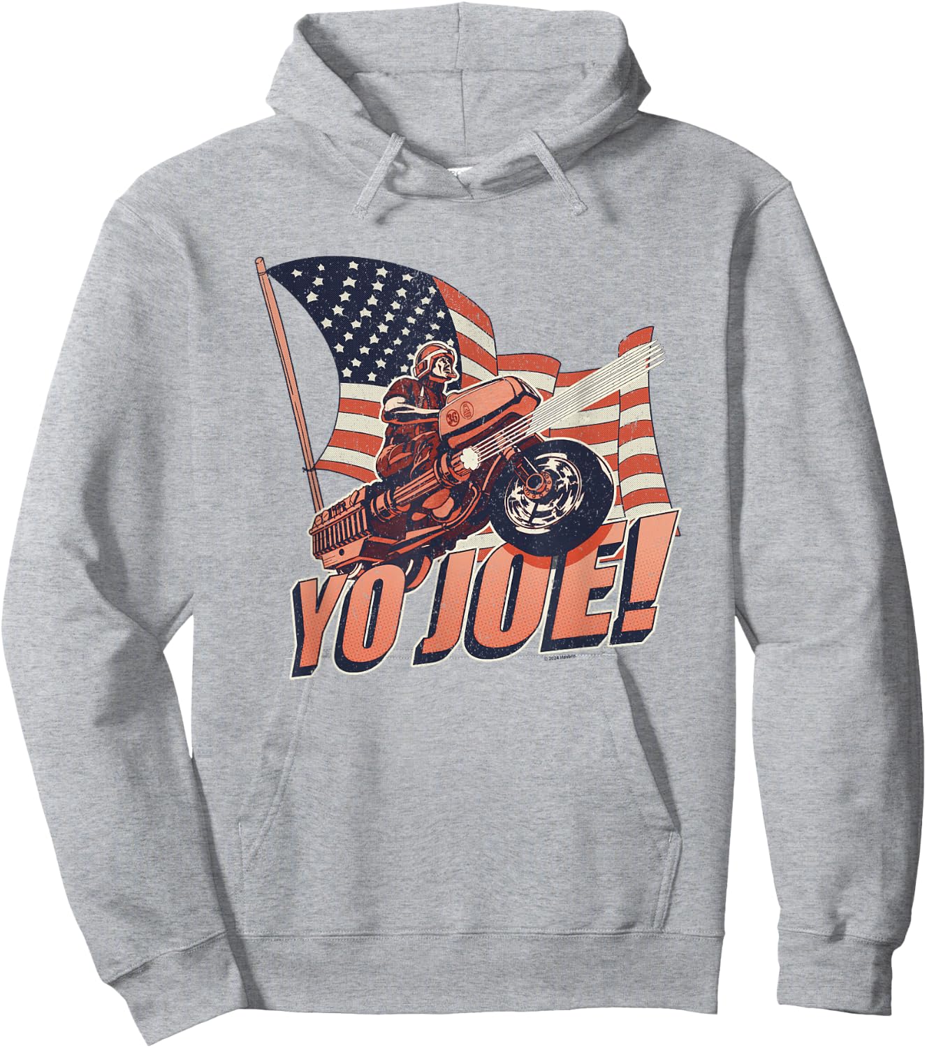 G.I. Joe Americana Yo Joe! Classic Vintage Big Chest Poster Hoodie - Hoodie | Ash