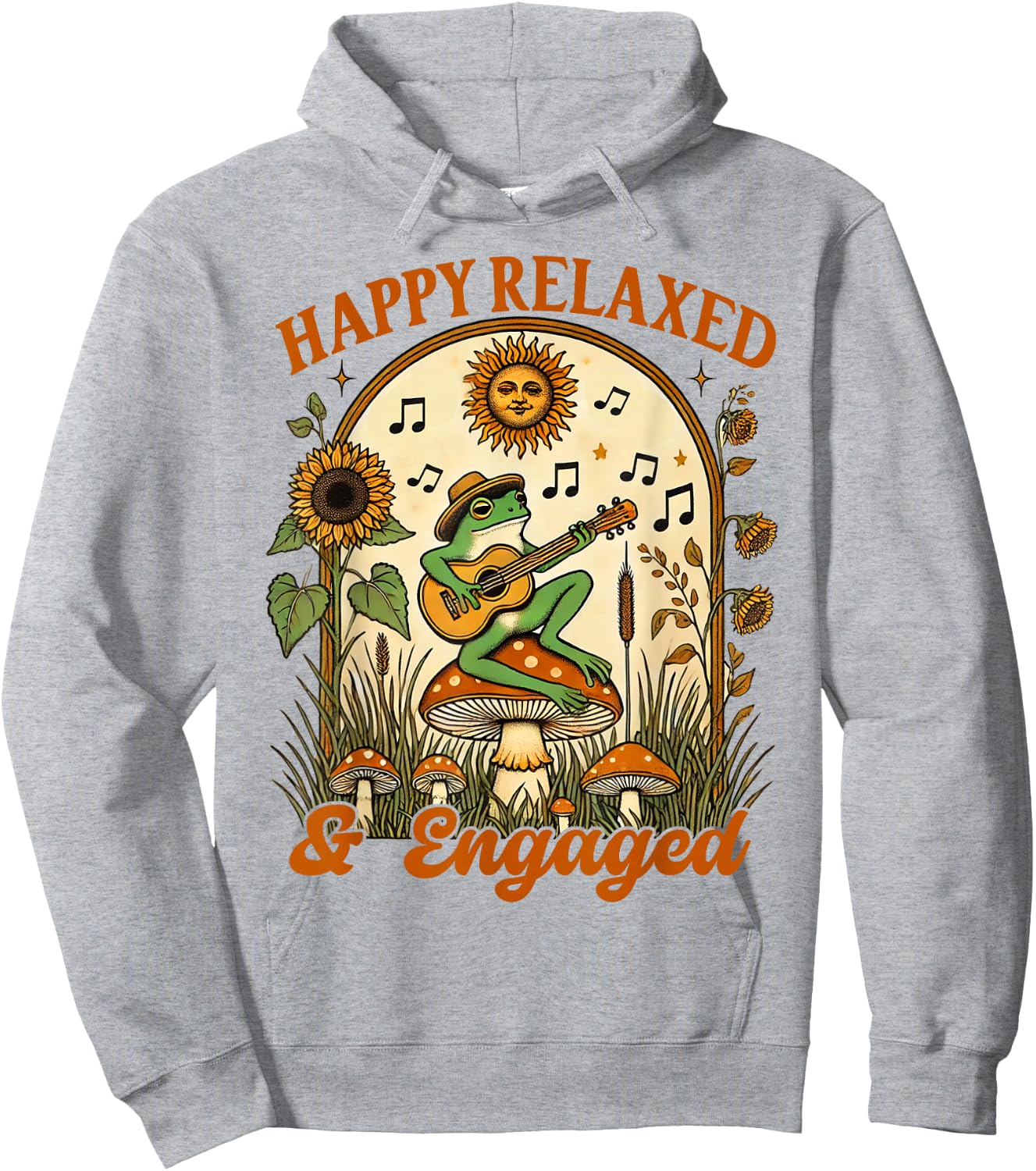Behavior Analyst ABA Frog Mushroom Happy Relaxed & Engaged Hoodie - Hoodie | Ash