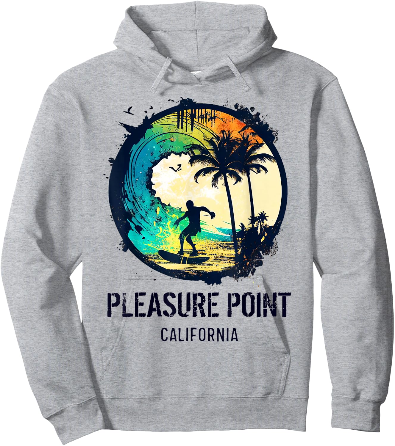 Pleasure Point California Hoodie - Hoodie | Ash