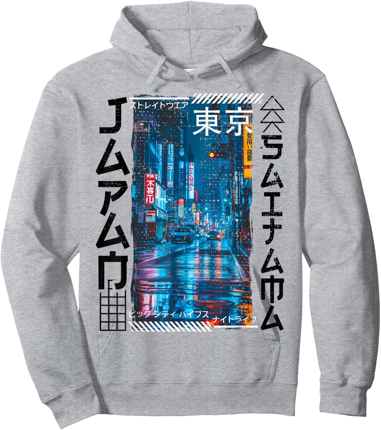 Saitama City Retro Japan Aesthetics Streets of Saitama Hoodie - Hoodie | Ash