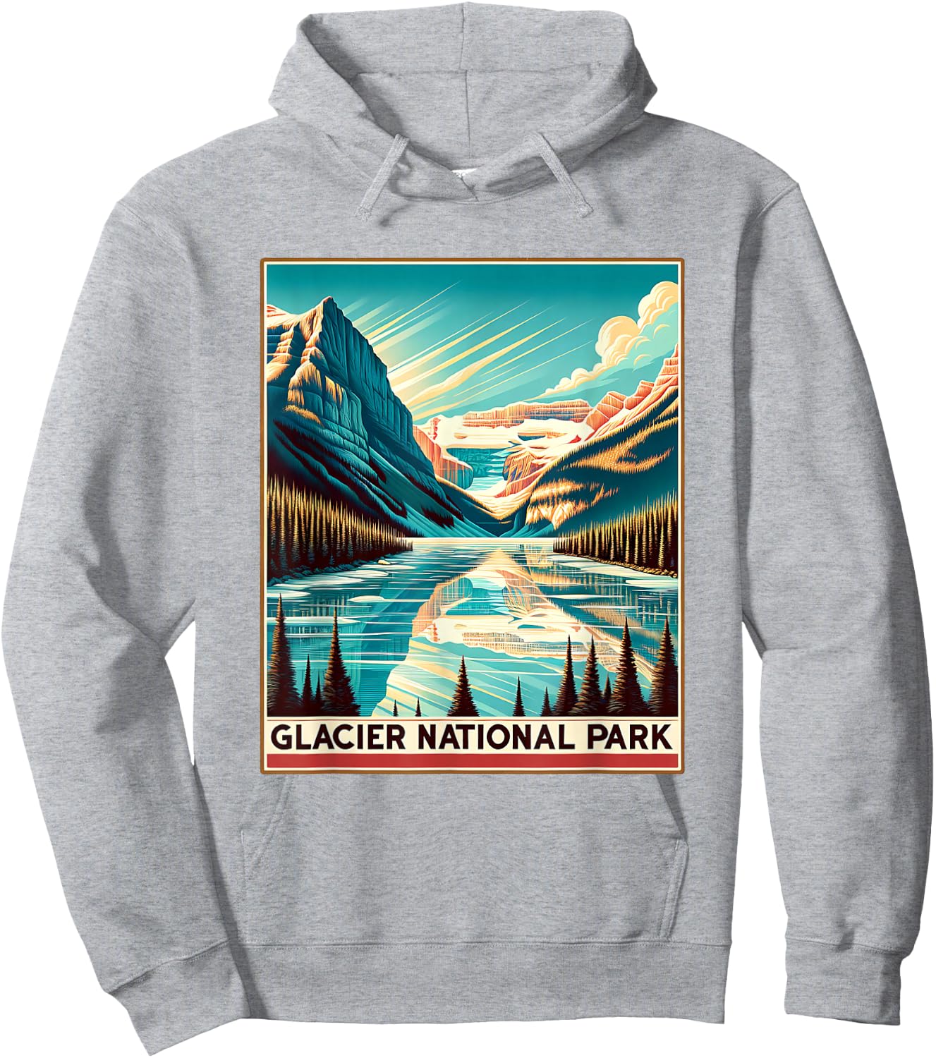 Glacier National Park Hoodie - Hoodie | Ash