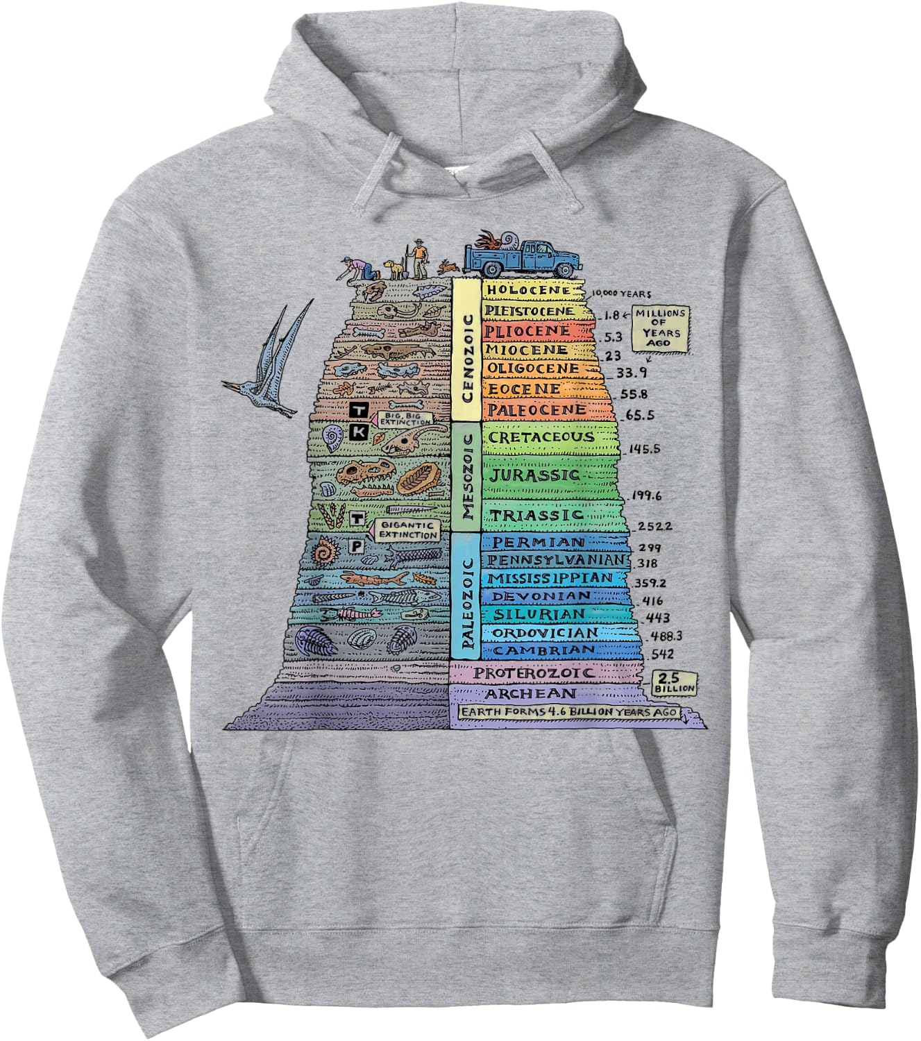 Geology Earthform Geologist Rock Collector Mineral Geode Hoodie - Hoodie | Ash