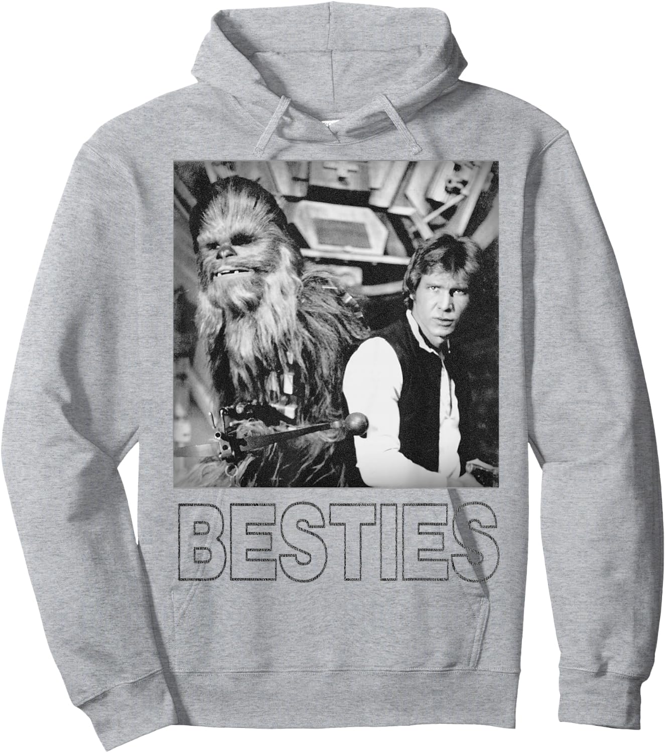 Star Wars Han Solo Chewbacca Besties Graphic Hoodie - Hoodie | Ash