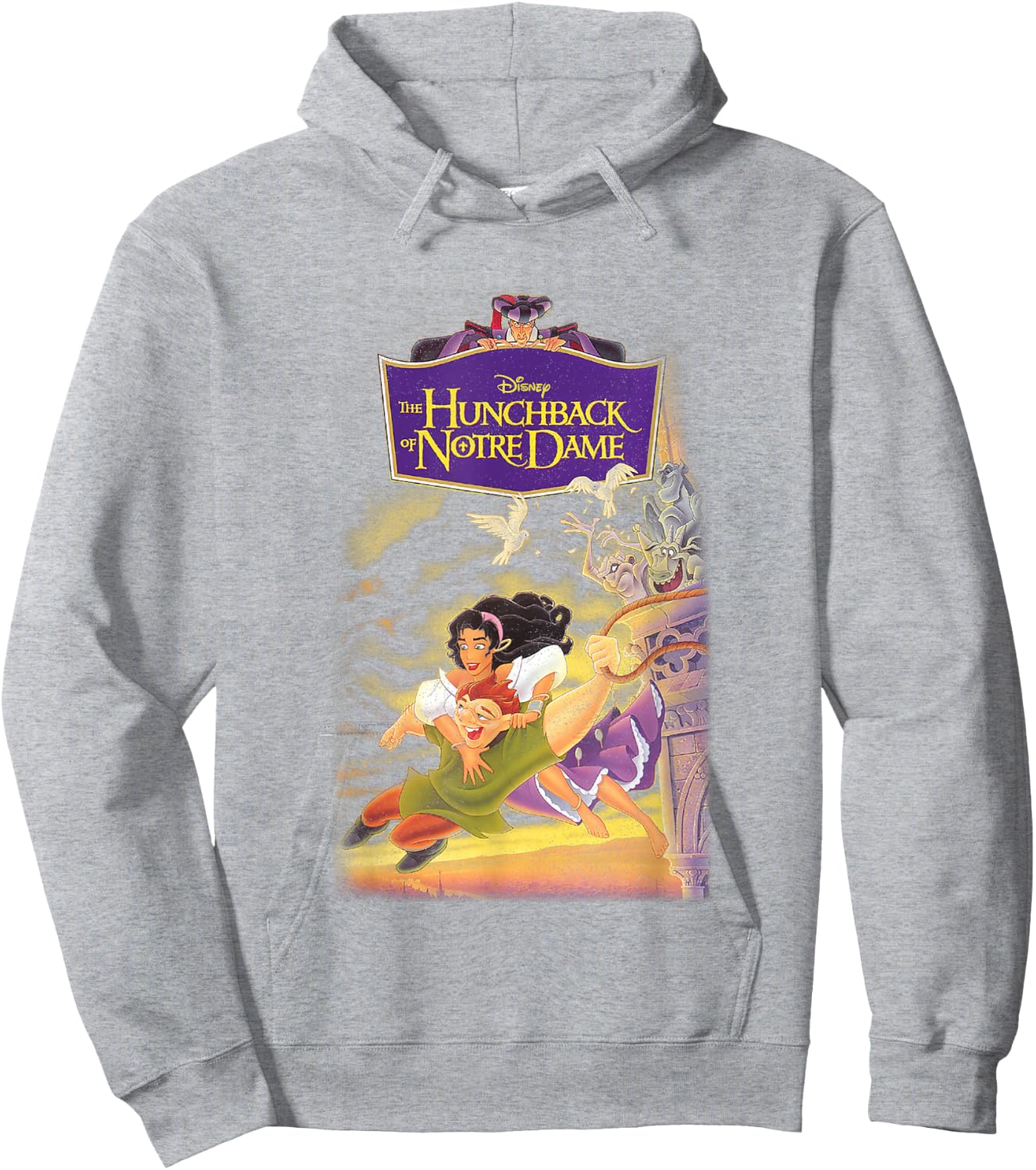 Disney The Hunchback of Notre Dame Iconic Group Shot Cover Hoodie - Hoodie | Ash