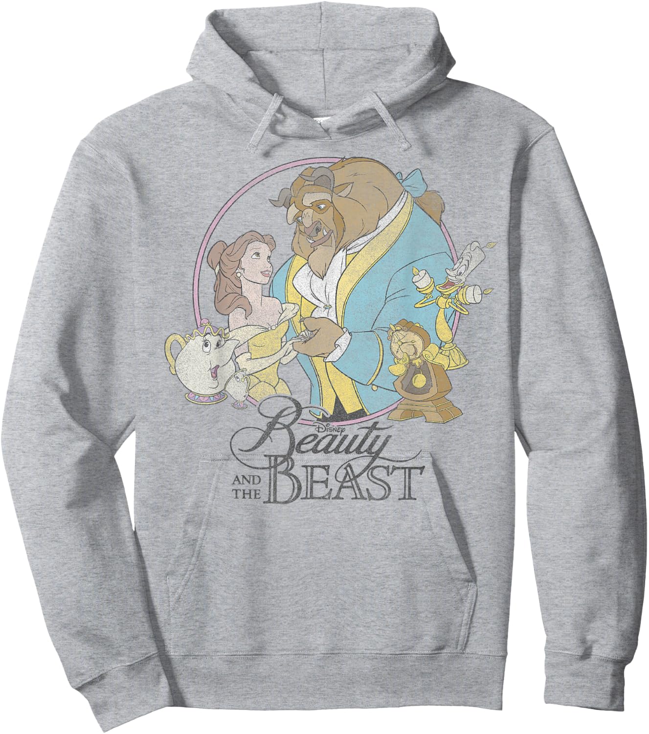 Disney Beauty And The Beast Classic Group Shot Hoodie - Hoodie | Ash