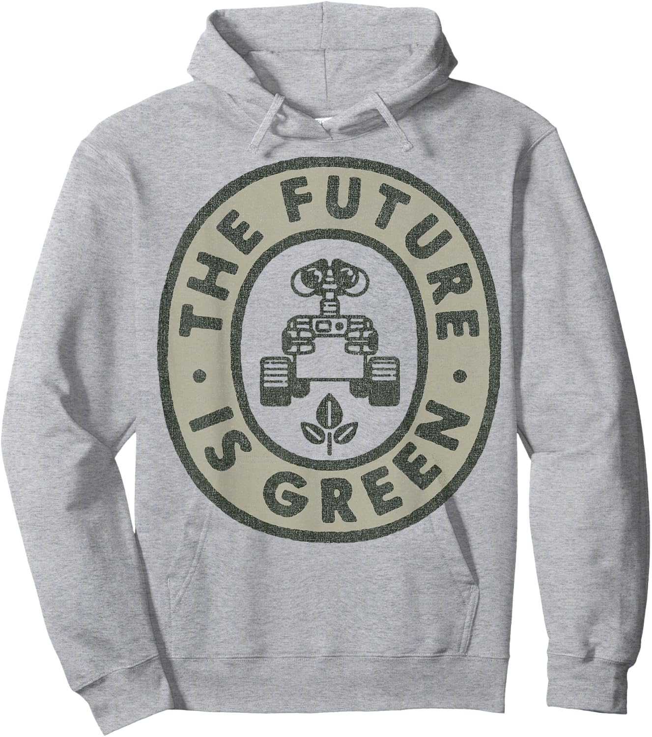 Disney Pixar Earth Day Wall-E The Future is Green Small Hoodie - Hoodie | Ash