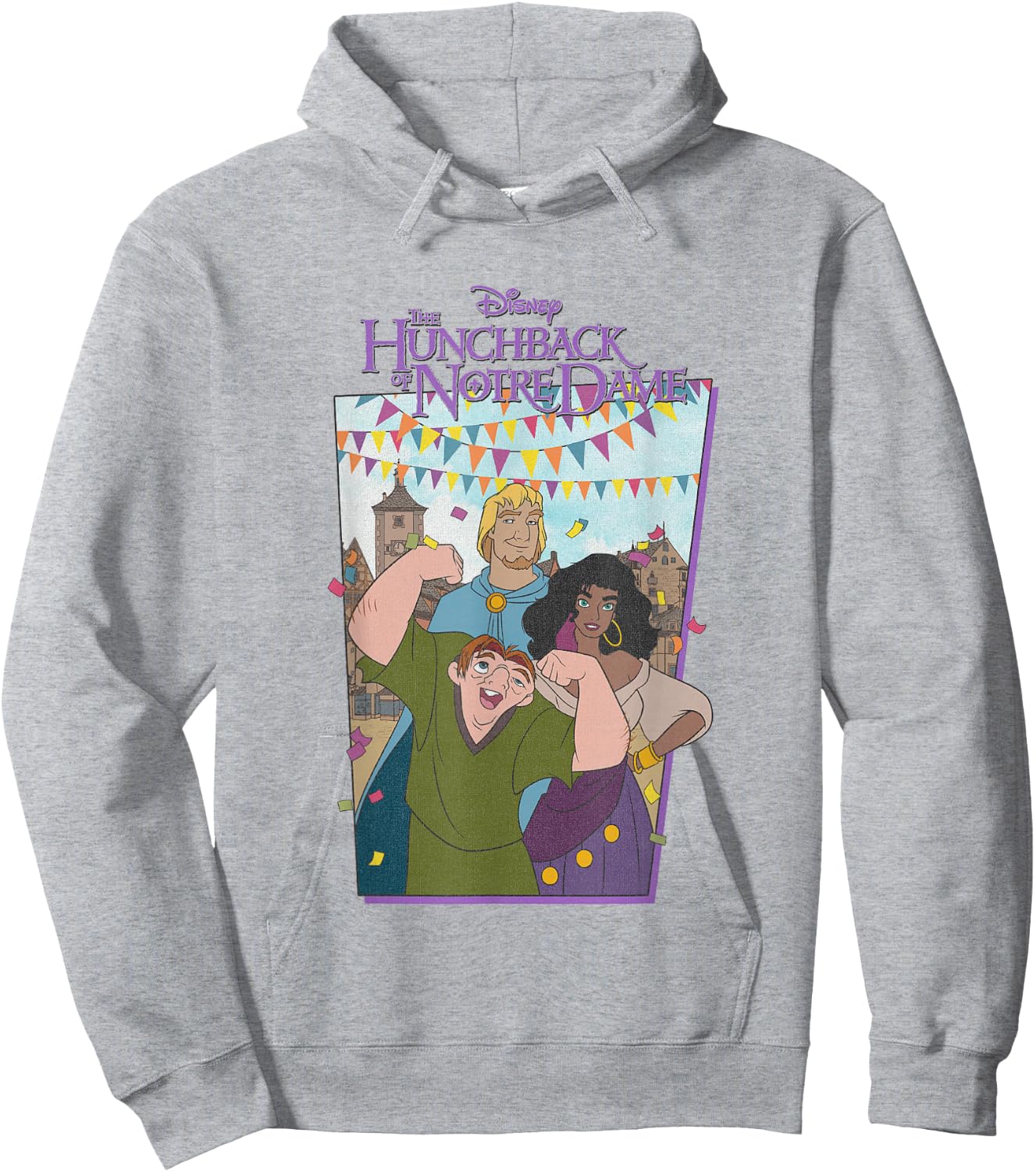 Disney The Hunchback of Notre Dame Iconic Group Shot Poster Hoodie - Hoodie | Ash