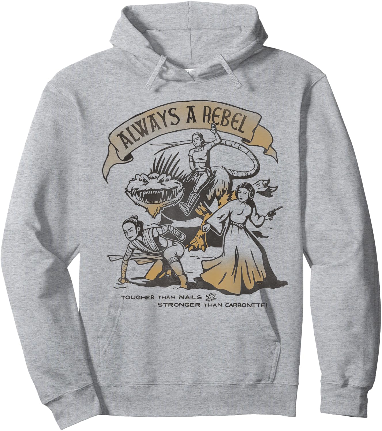 Star Wars Women of the Galaxy Leia Padmé Rey Always a Rebel Hoodie - Hoodie | Ash