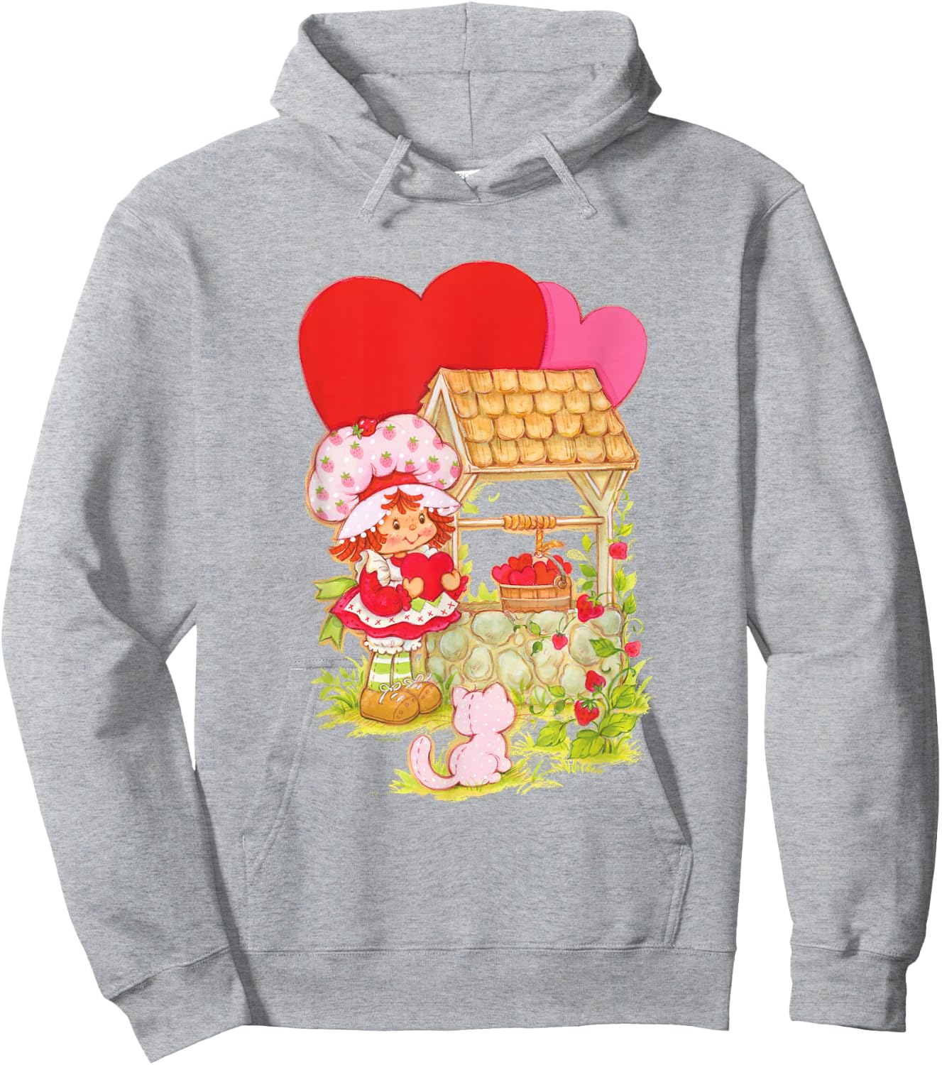 Strawberry Shortcake & Custard By Well Valentine's Day Hoodie - Hoodie | Ash