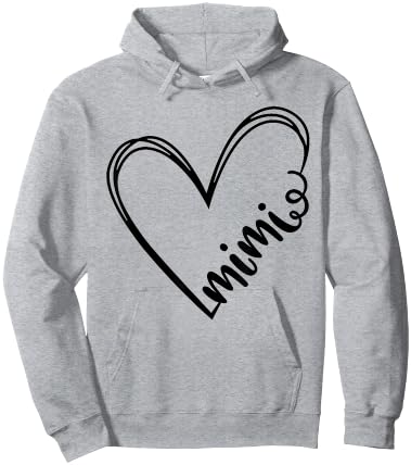 Mimi Heart Grandma Women For Christmas Mother's Day Hoodie - Hoodie | Ash