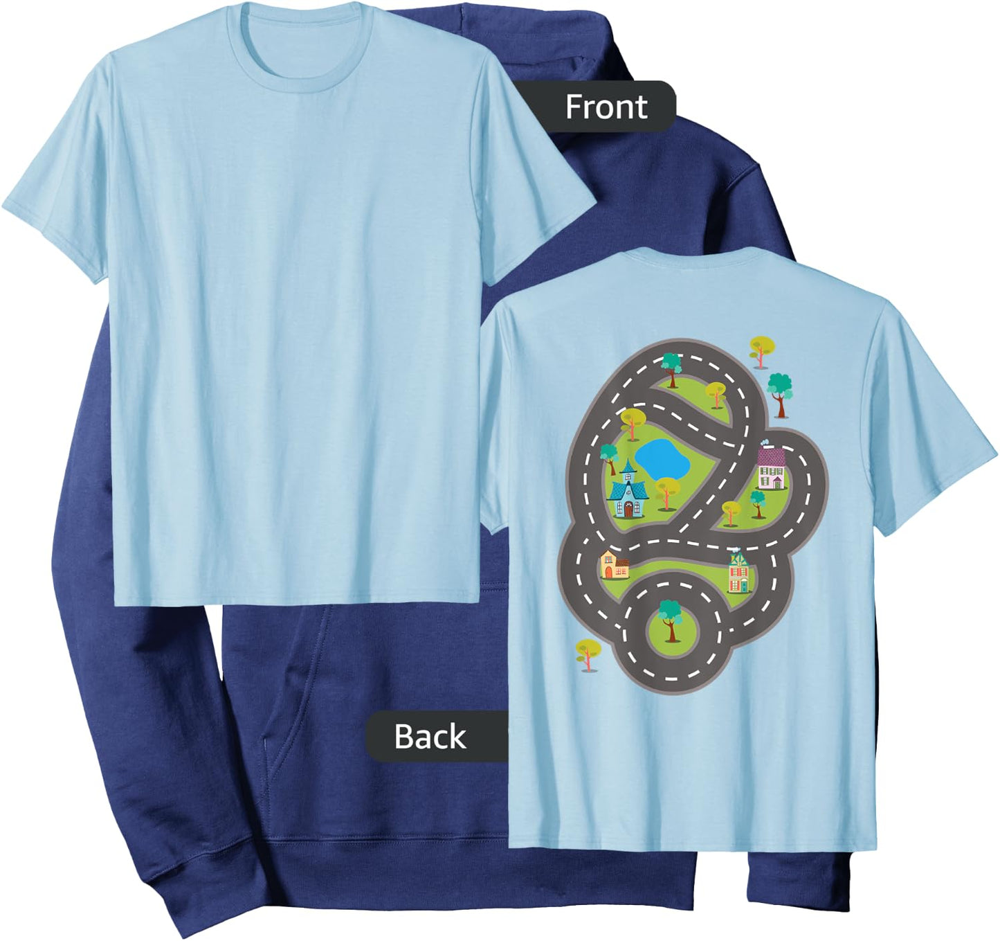 Roads on Back for Kids to Drive Toy Cars Hoodie - Hoodie | Navy