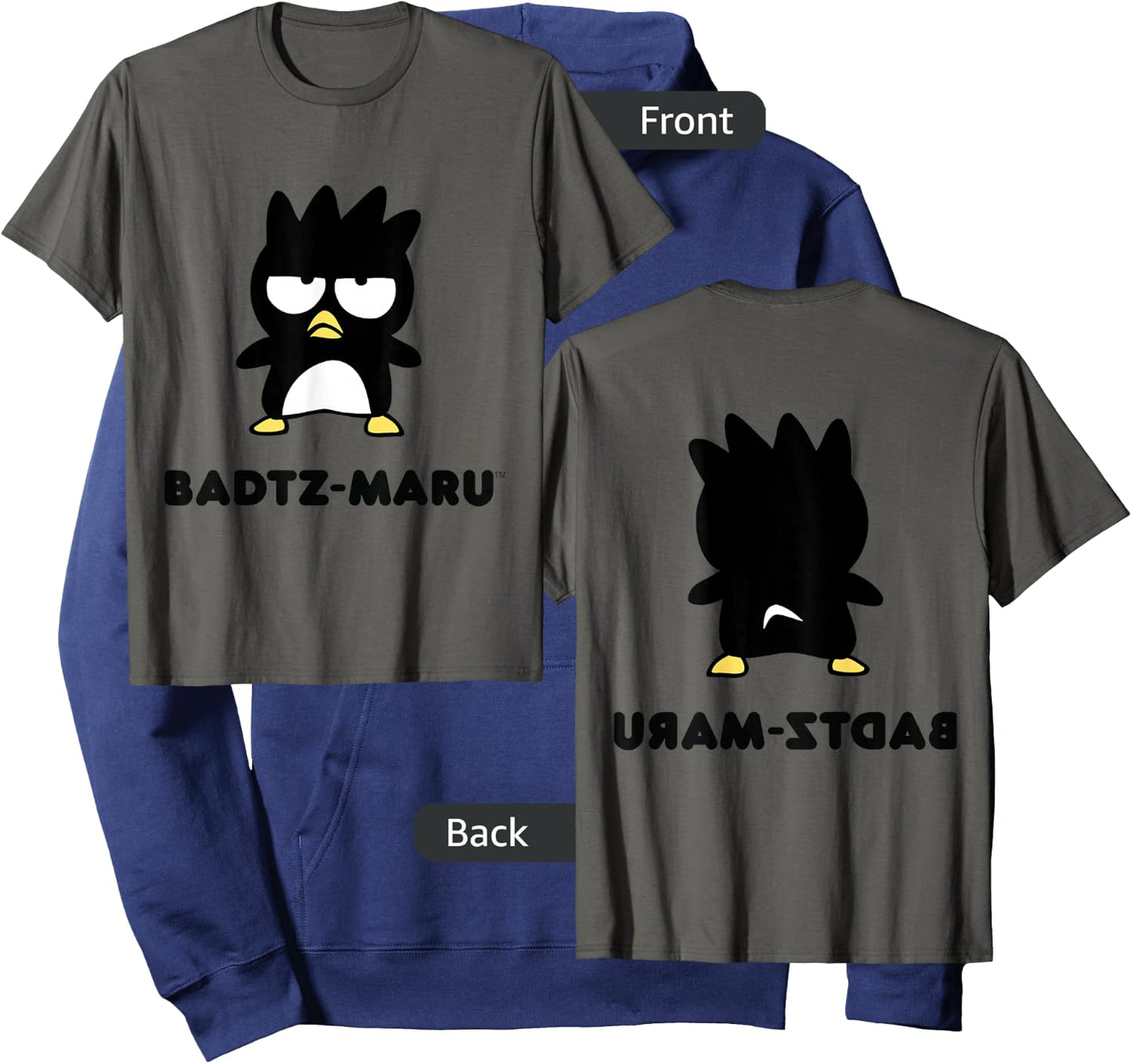 Badtz-Maru Character Front and Back Hoodie - Hoodie | Navy
