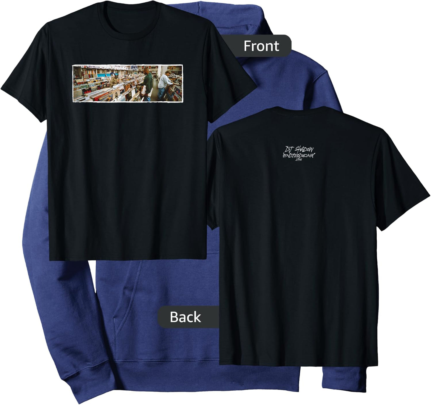 DJ Shadow Endtroducing Panoramic , Small, Black Hoodie - Hoodie | Navy