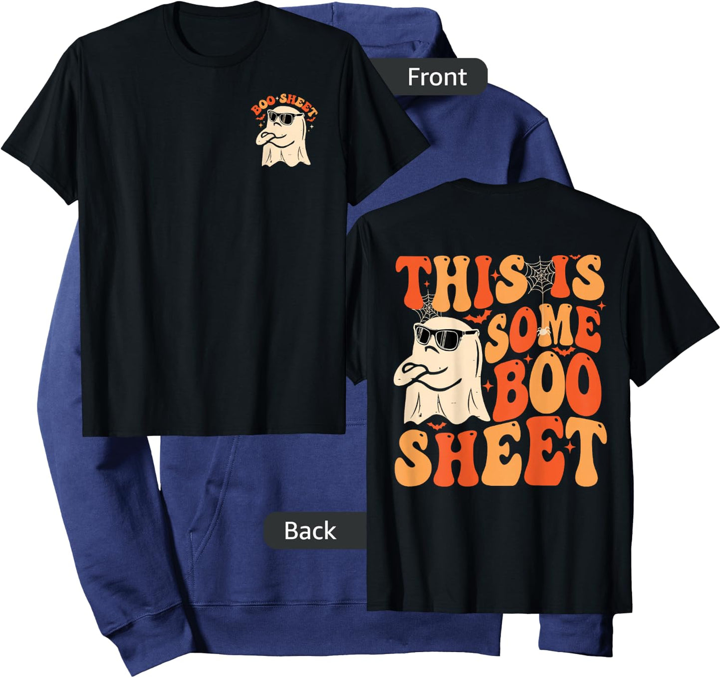 This Is Some Boo Sheet Funny Halloween Ghost Women Hoodie - Hoodie | Navy