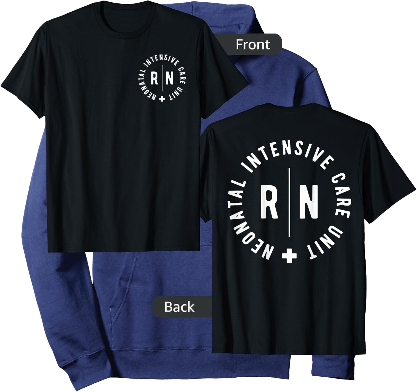 Neonatal Intensive Care Unit NICU Nurse Appreciation 2 Sided Hoodie - Hoodie | Navy