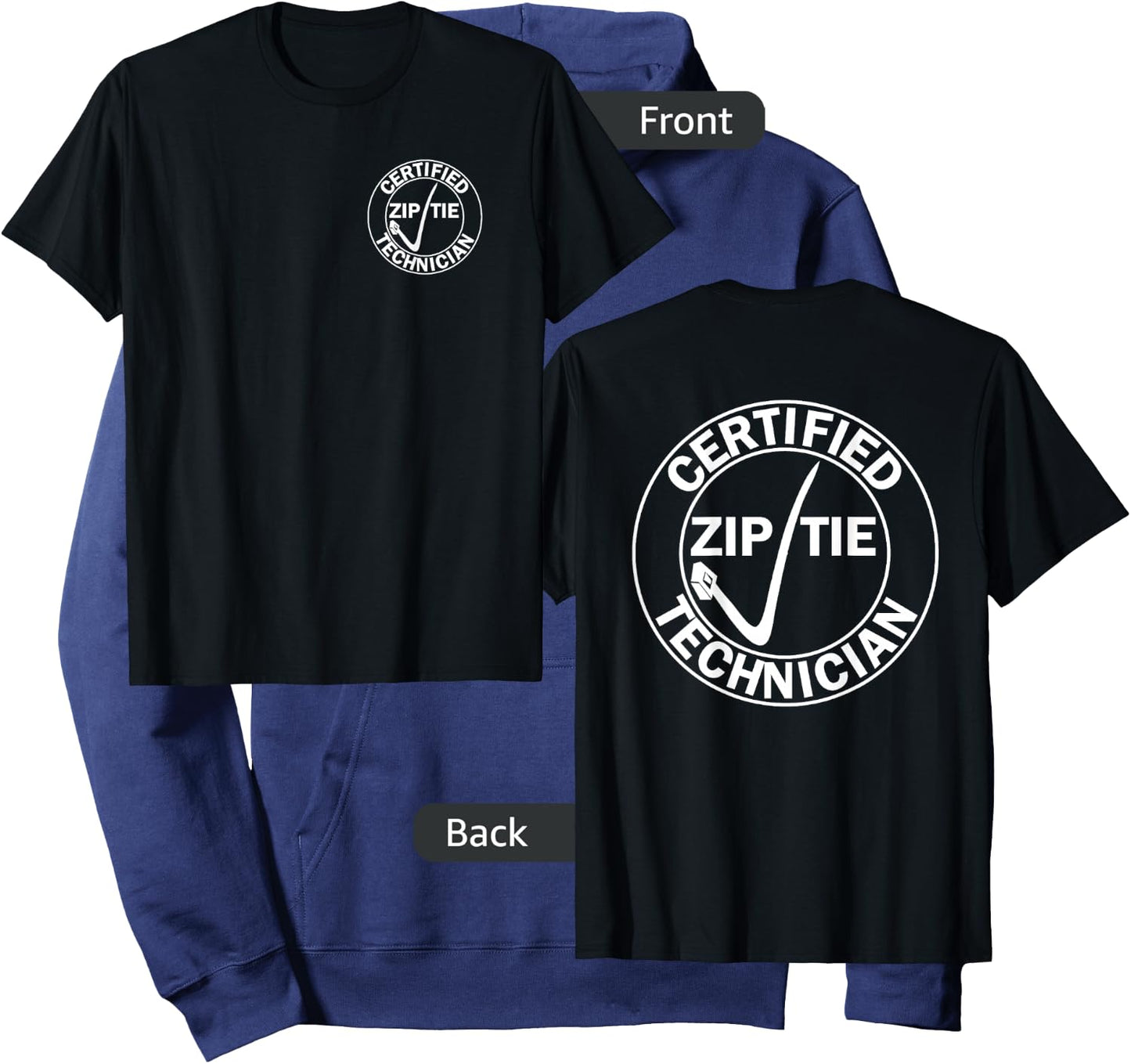 Men's Drifter - Certified zip tie technician XL Navy Hoodie - Hoodie | Navy