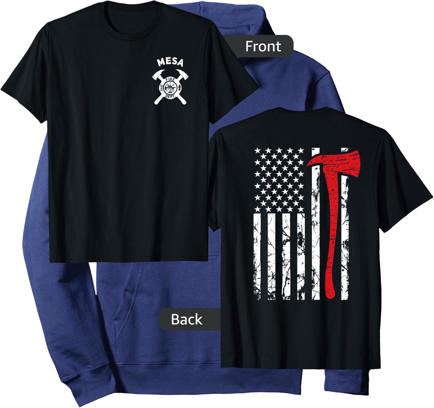 City Of Mesa Fire Department Arizona Firefighter Hoodie - Hoodie | Navy