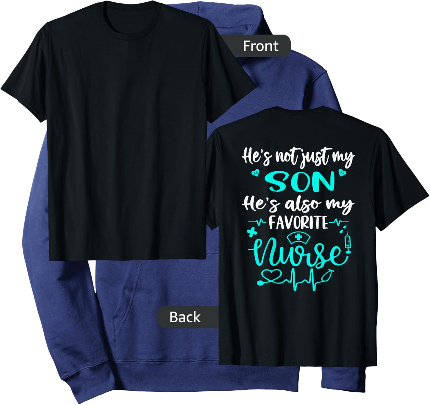 My Son Is A Nurse - Proud Nurse Mom Dad CNA LPN RN Parents Hoodie - Hoodie | Navy