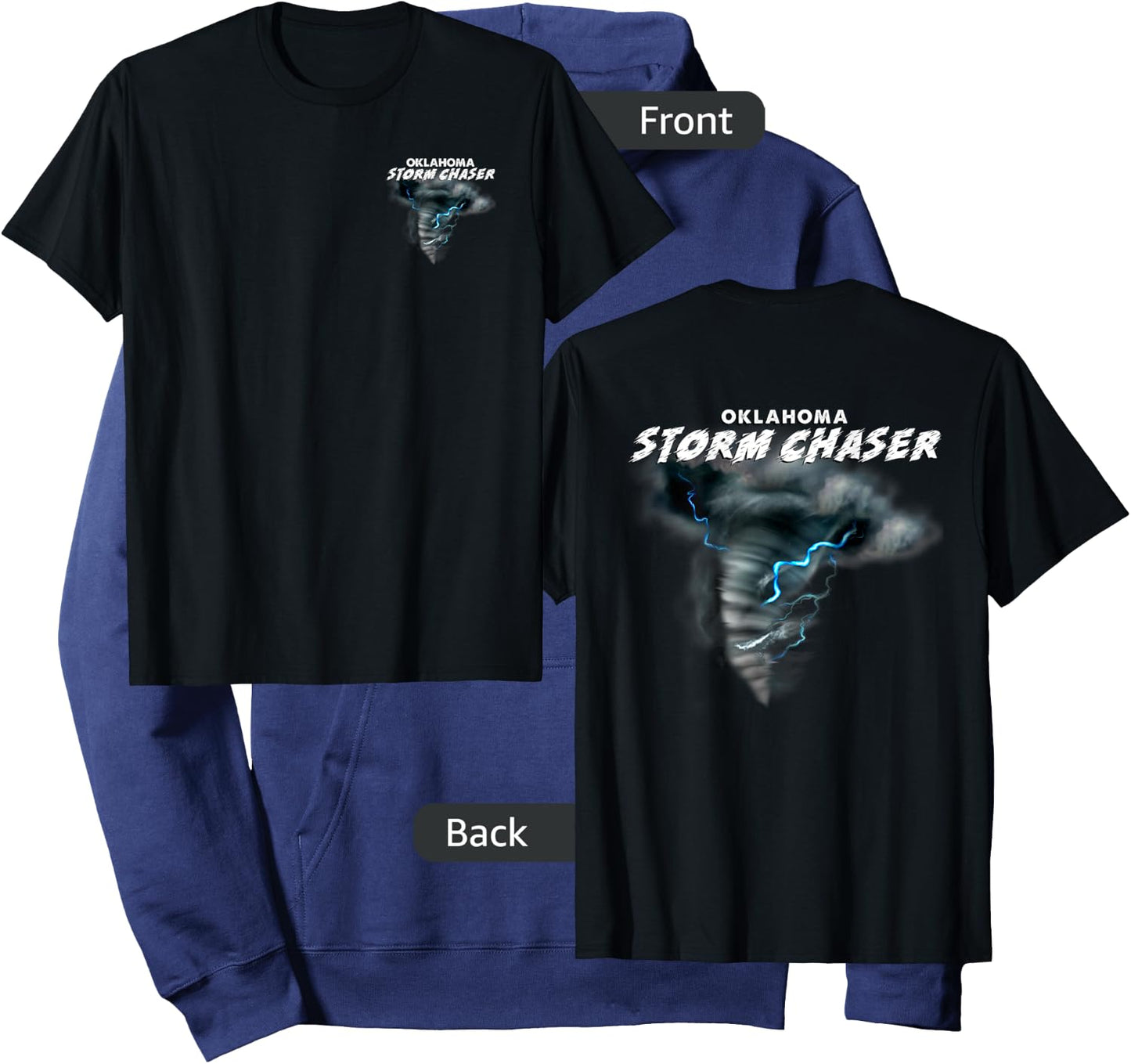 Oklahoma Storm Chaser Severe Weather Tornado Chasing Hoodie - Hoodie | Navy
