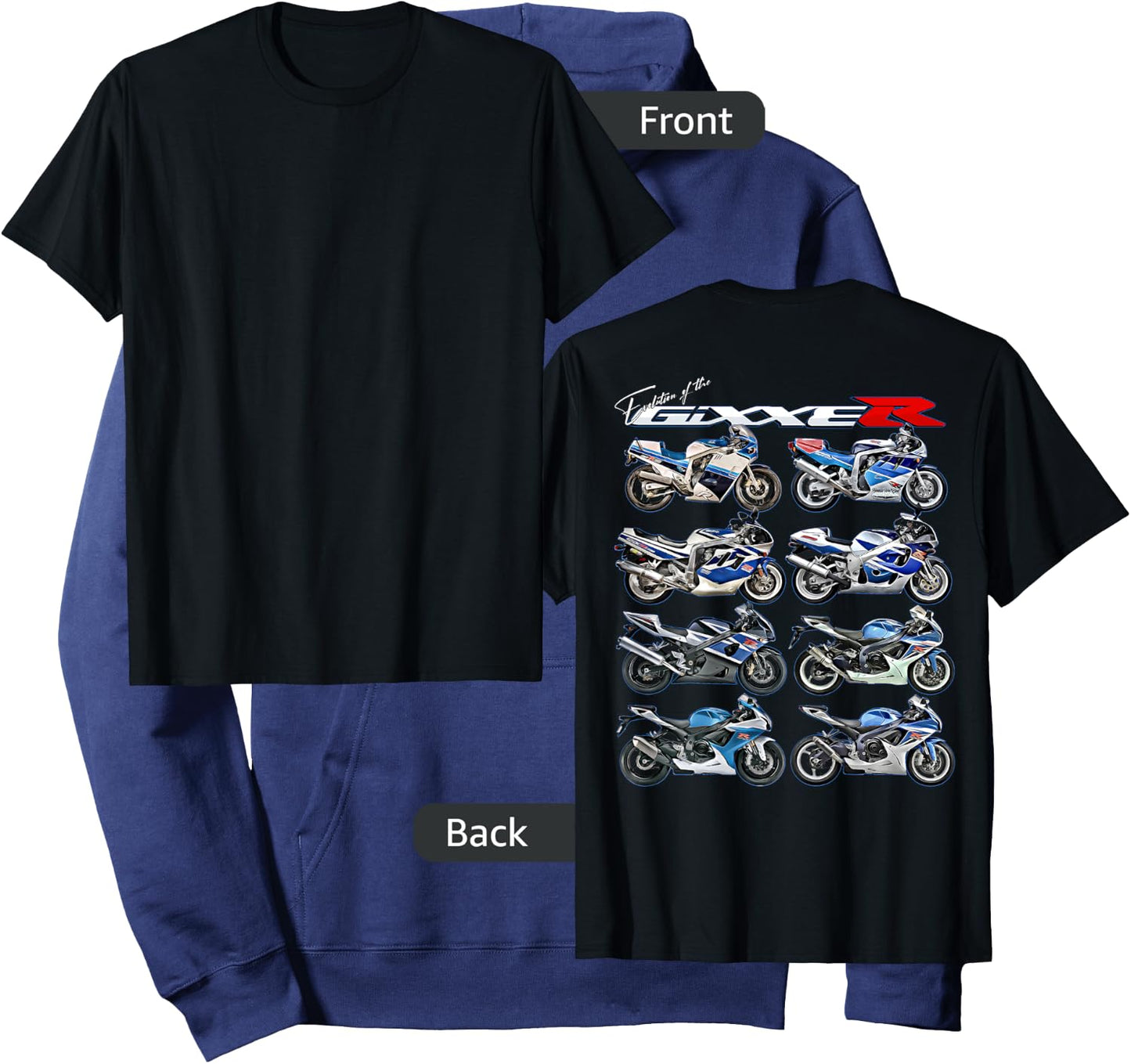 Gixxer, Evolution, GSXR, Road Racing, Motorcycle, Motorbike, Bike Hoodie - Hoodie | Navy