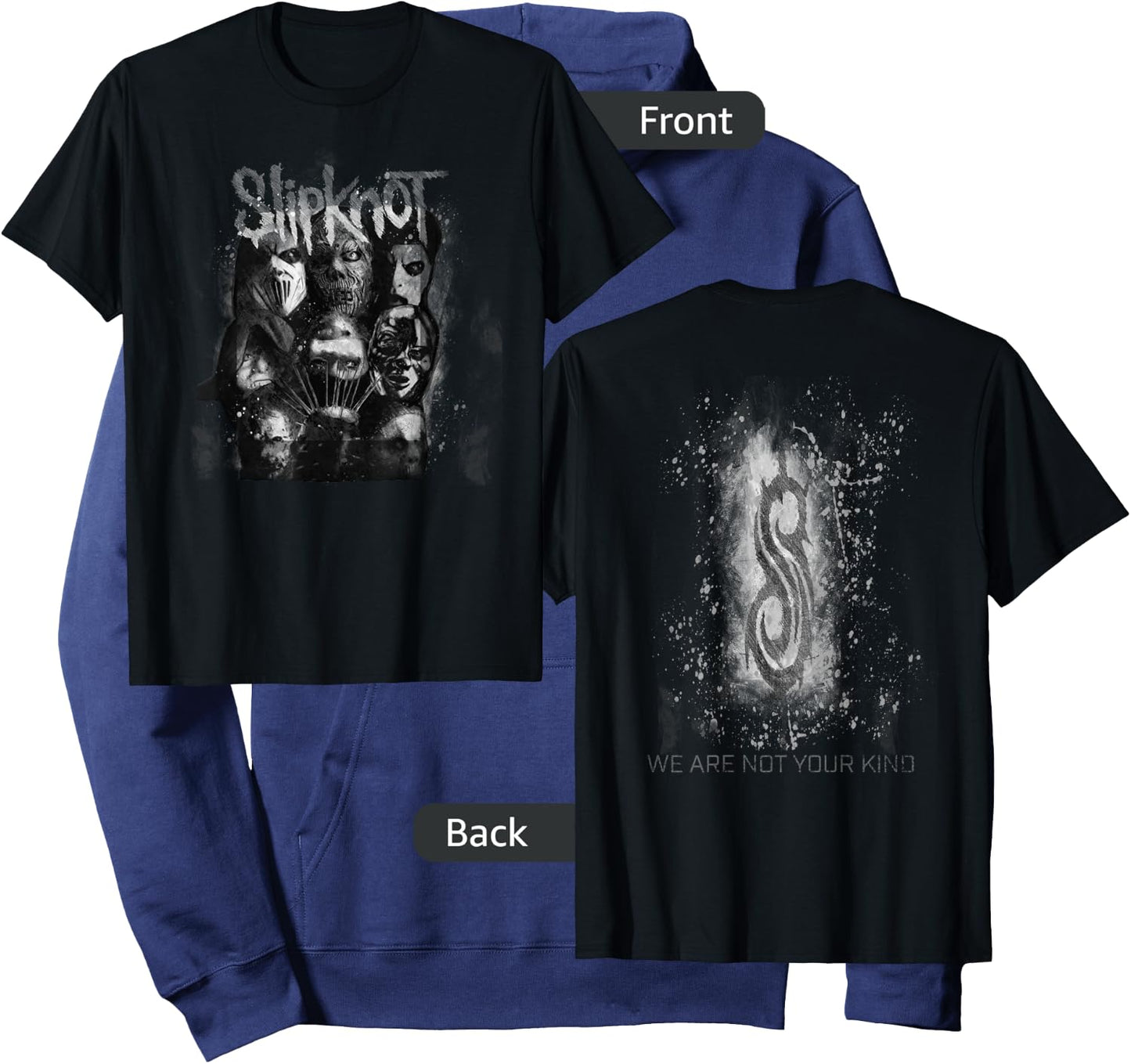 Slipknot Official We Are Not Your Kind Splatter Hoodie - Hoodie | Navy