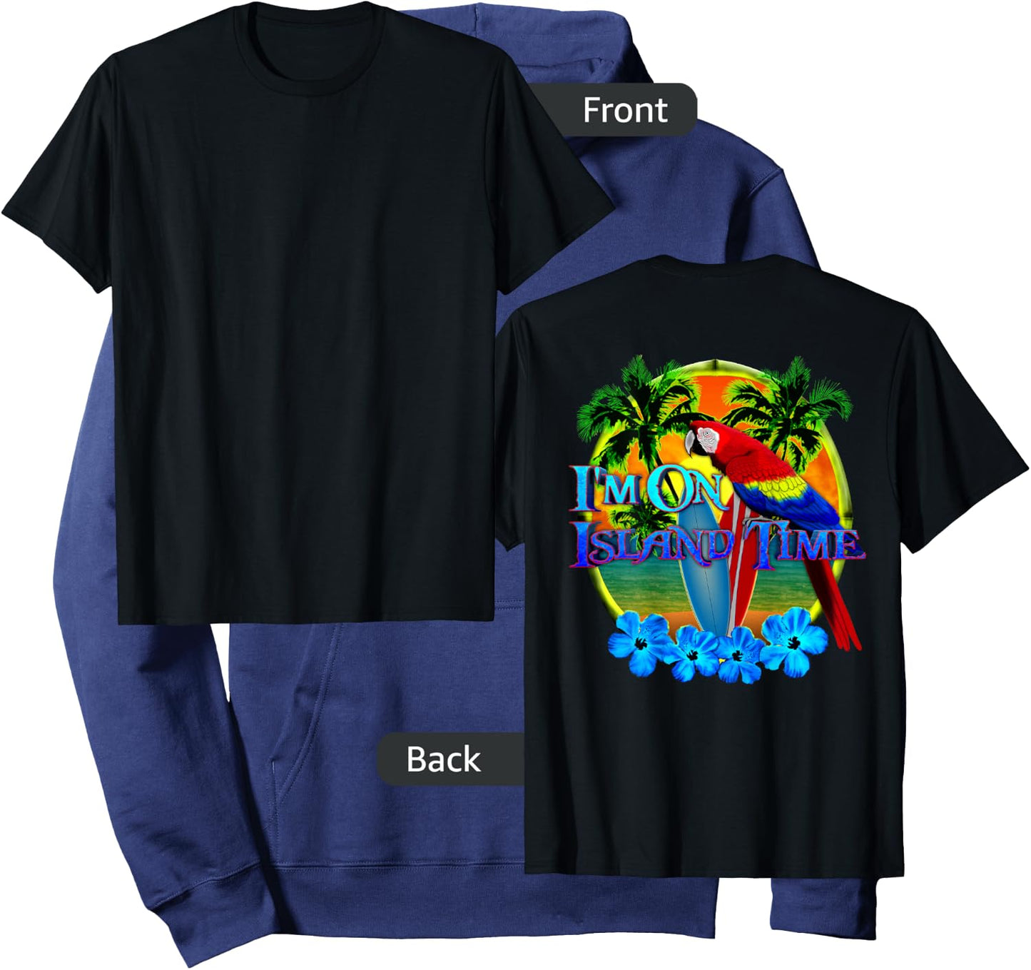 I'm On Island Time Tropical Beach Hoodie - Hoodie | Navy