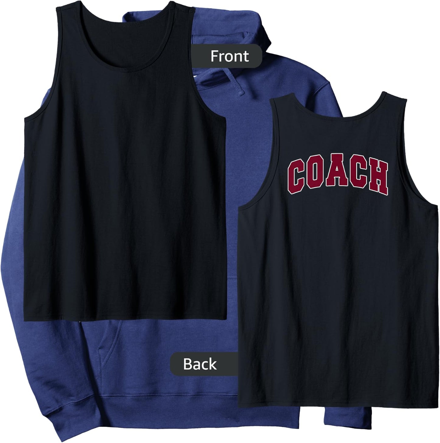 Coach Sports Trainer Vintage Varsity Team Red on the back Hoodie - Hoodie | Navy