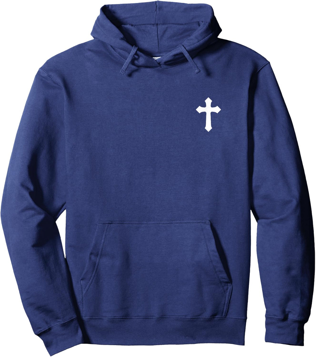 Small Cross Subtle Christian Minimalist Religious Faith Hoodie - Hoodie | Navy