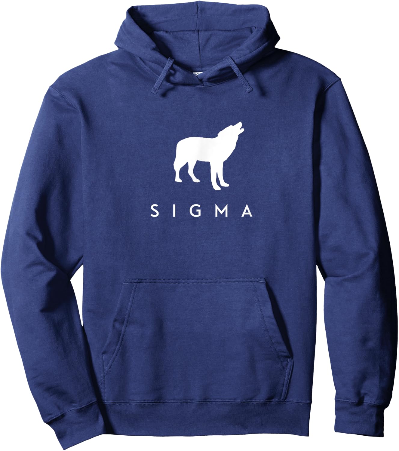 Sigma Male Lone Individualist Wolf Hoodie - Hoodie | Navy