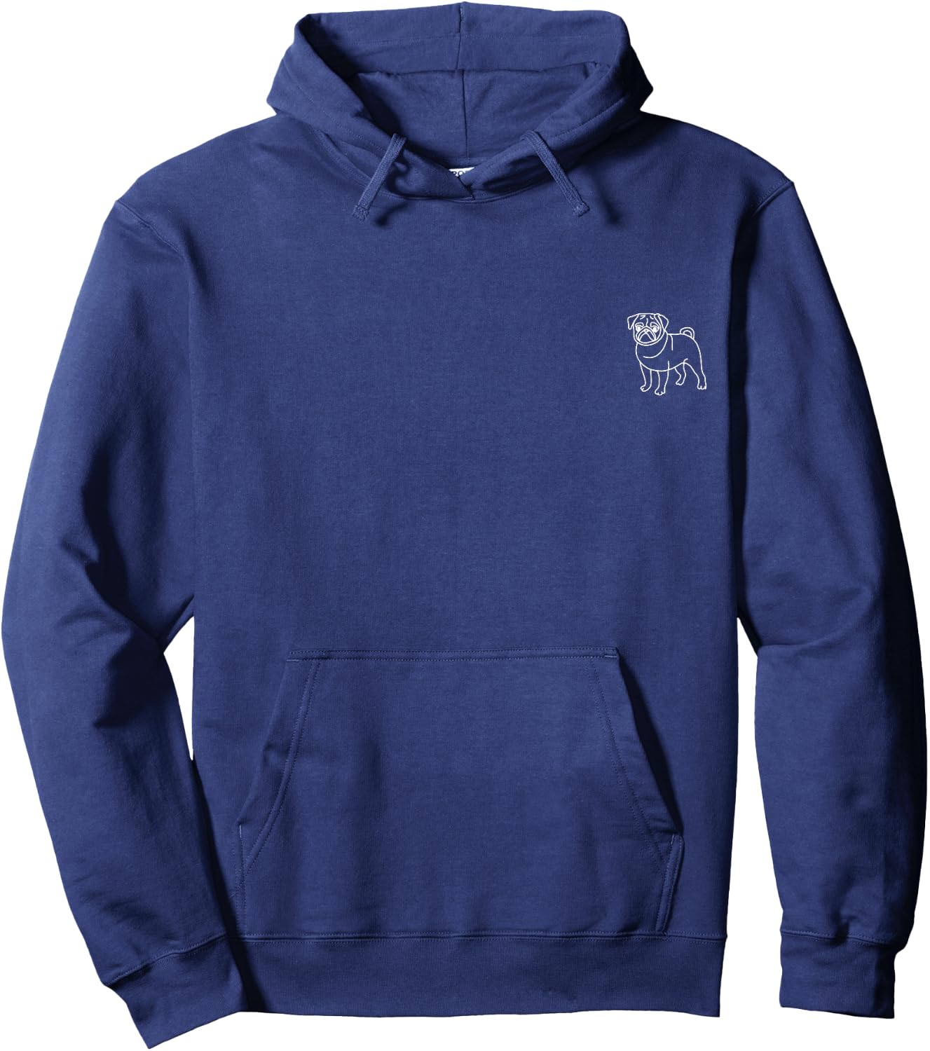 Pug Minimalism Dog Hoodie - Hoodie | Navy