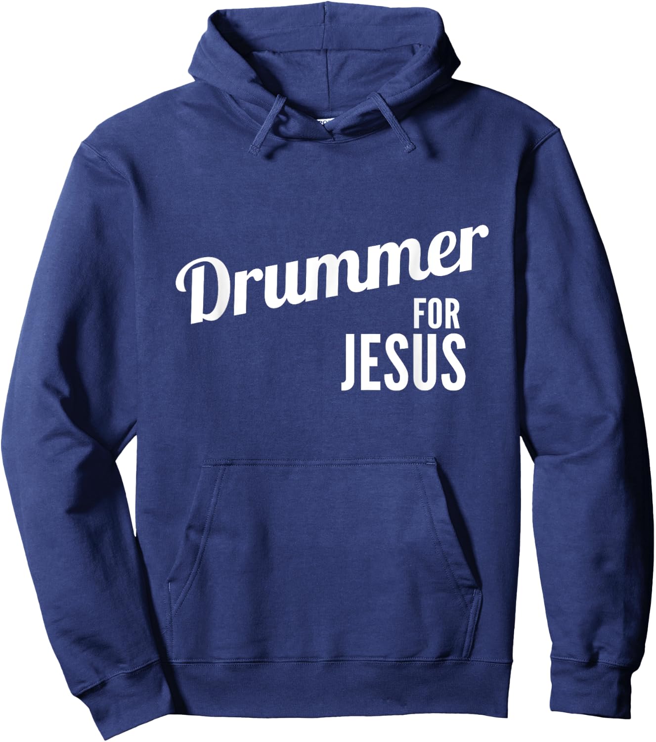 Drummer for Jesus, Christian Script Drumming Hoodie - Hoodie | Navy