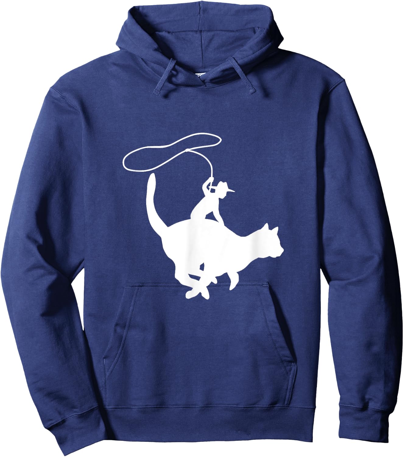 Cowboy Cat Herder on Cat Hoodie - Hoodie | Navy