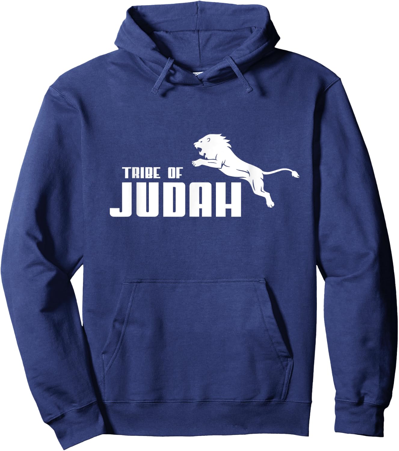 Tribe of Judah Lion Jumping Lion Of Zion Hebrew Israelite Hoodie - Hoodie | Navy