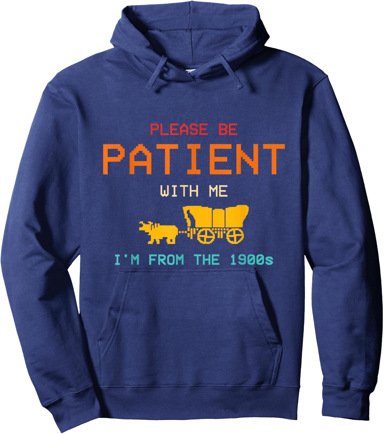 Get In Loser We're Going To Die Of Dysentery Oregon Trail Hoodie - Hoodie | Navy