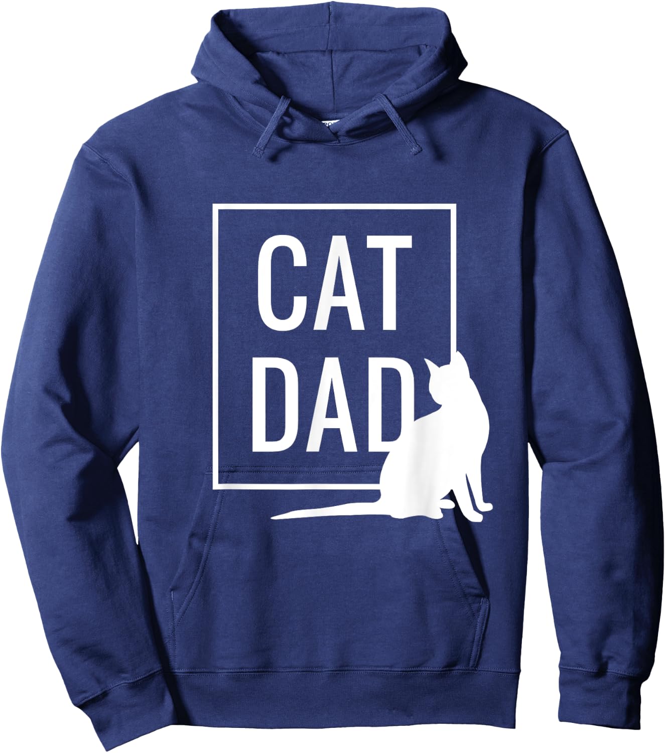 Cat Dad Funny Cat Owner Father Daddy Graphic Men Women Hoodie - Hoodie | Navy