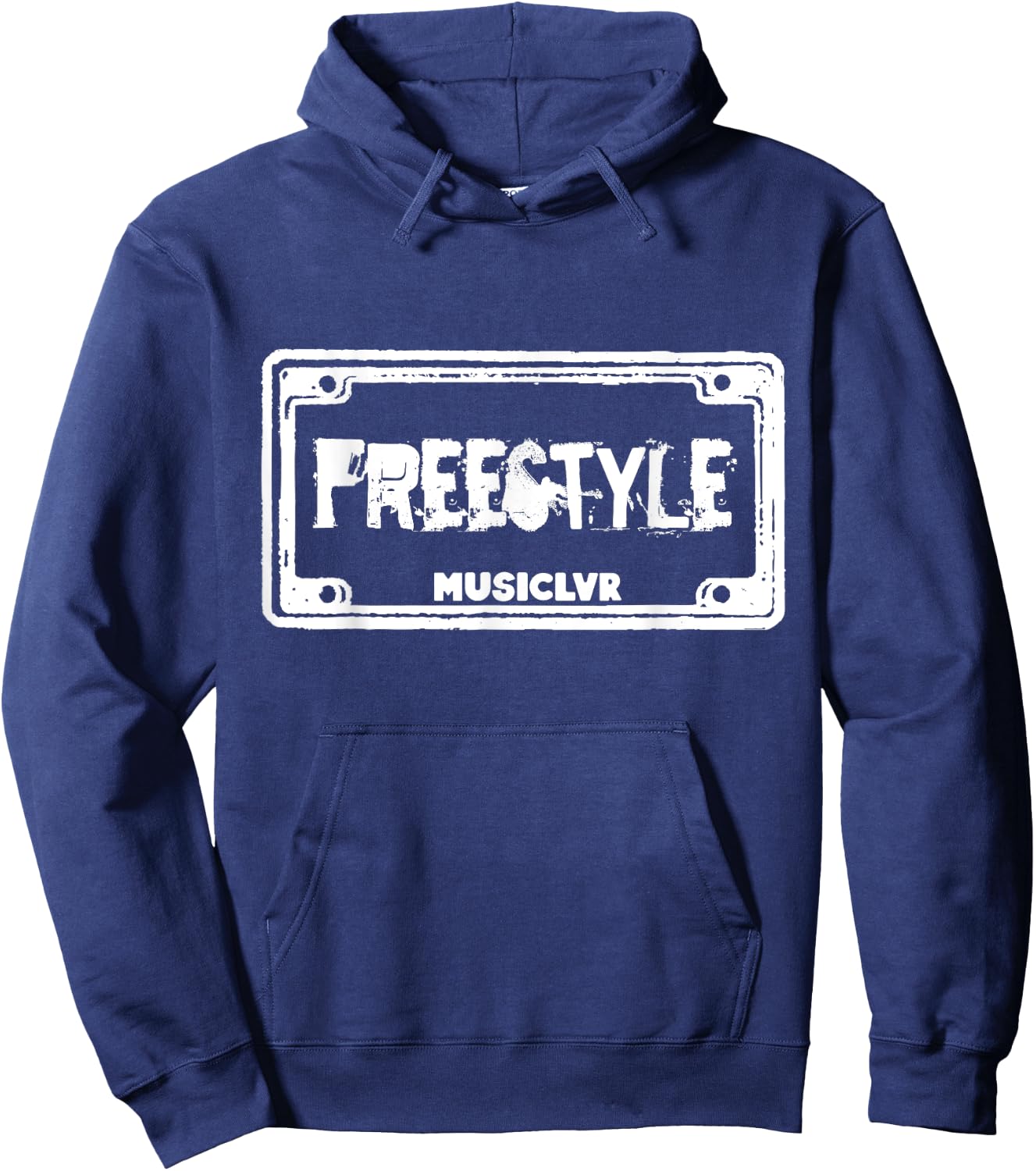 Freestyle Music Lover Vintage Inspired Distressed Grunge Hoodie - Hoodie | Navy