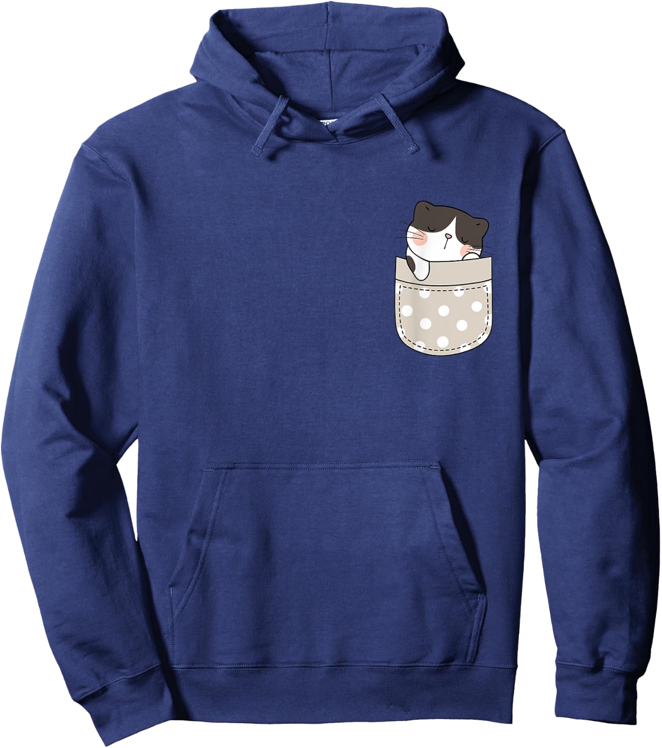 Kitty Cat In The Pocket Cute Pocket Kitten Women Kids Hoodie - Hoodie | Navy