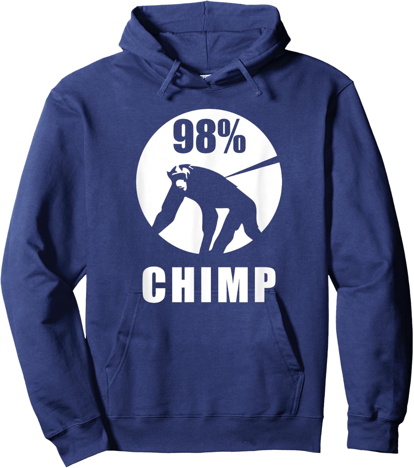 98% Chimp Funny Chimpanzee Ape Monkey Hoodie - Hoodie | Navy