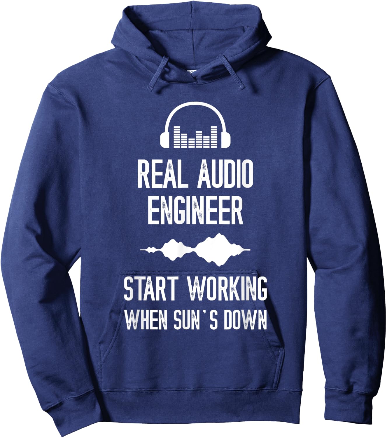 Audio Engineer Headphone Start Working Audio Engineering Hoodie - Hoodie | Navy