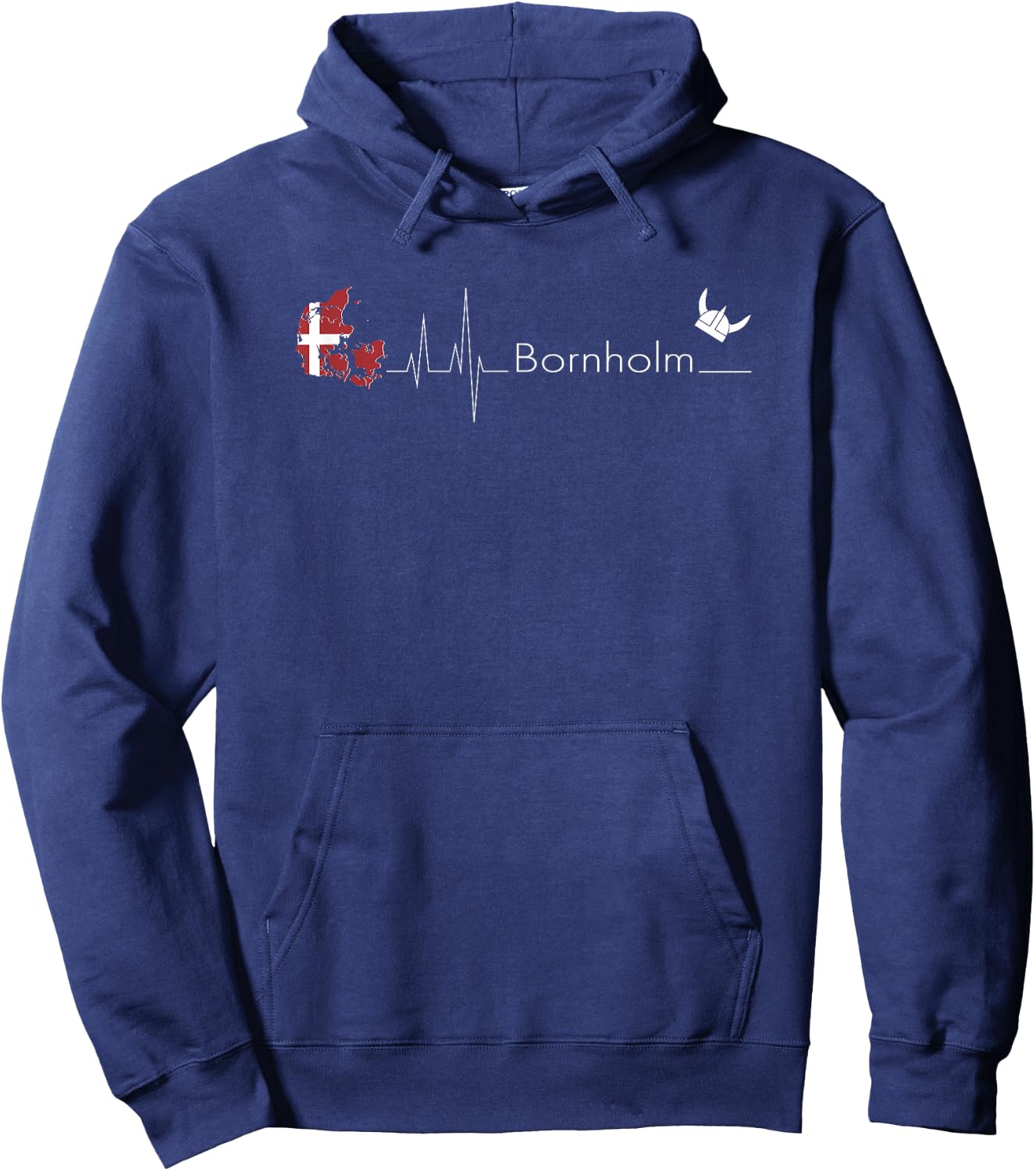Bornholm Viking I Denmark Motif for Scandinavia Souvenir Hoodie - Hoodie | Navy