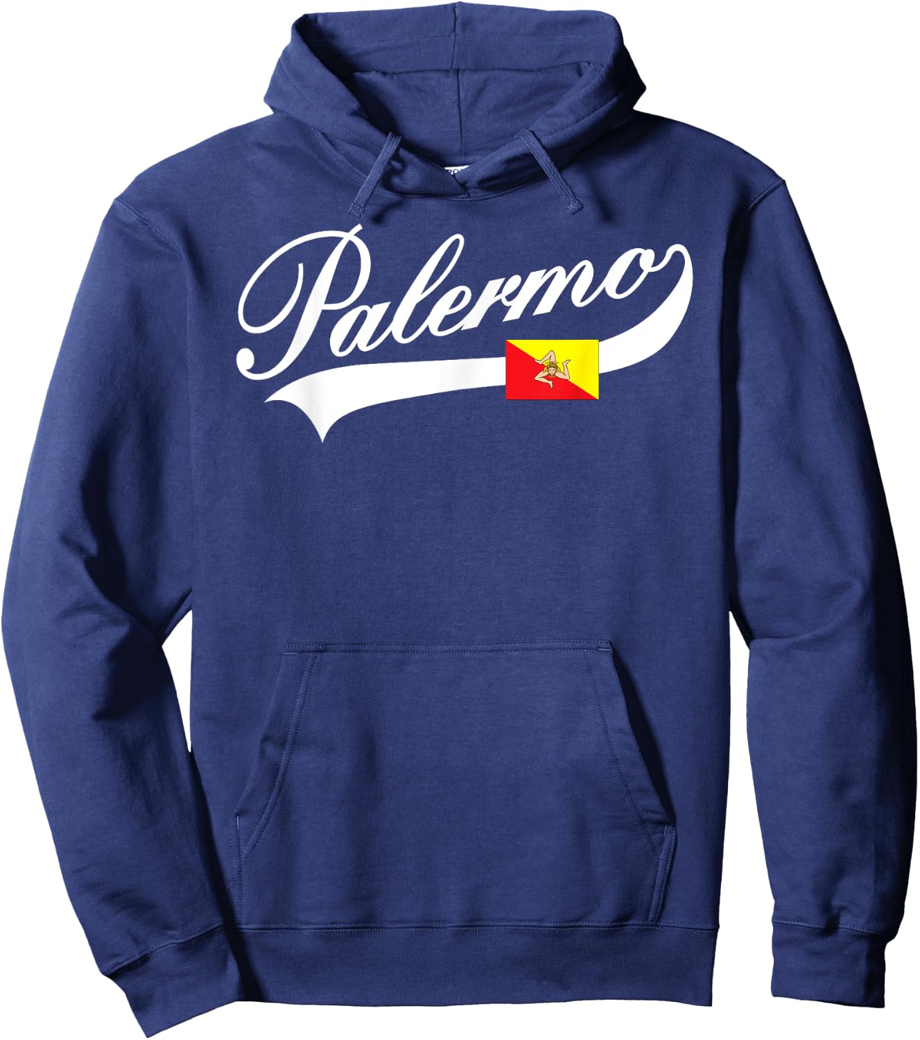 Palermo Sicily Flag Heritage T Shirt Hoodie - Hoodie | Navy