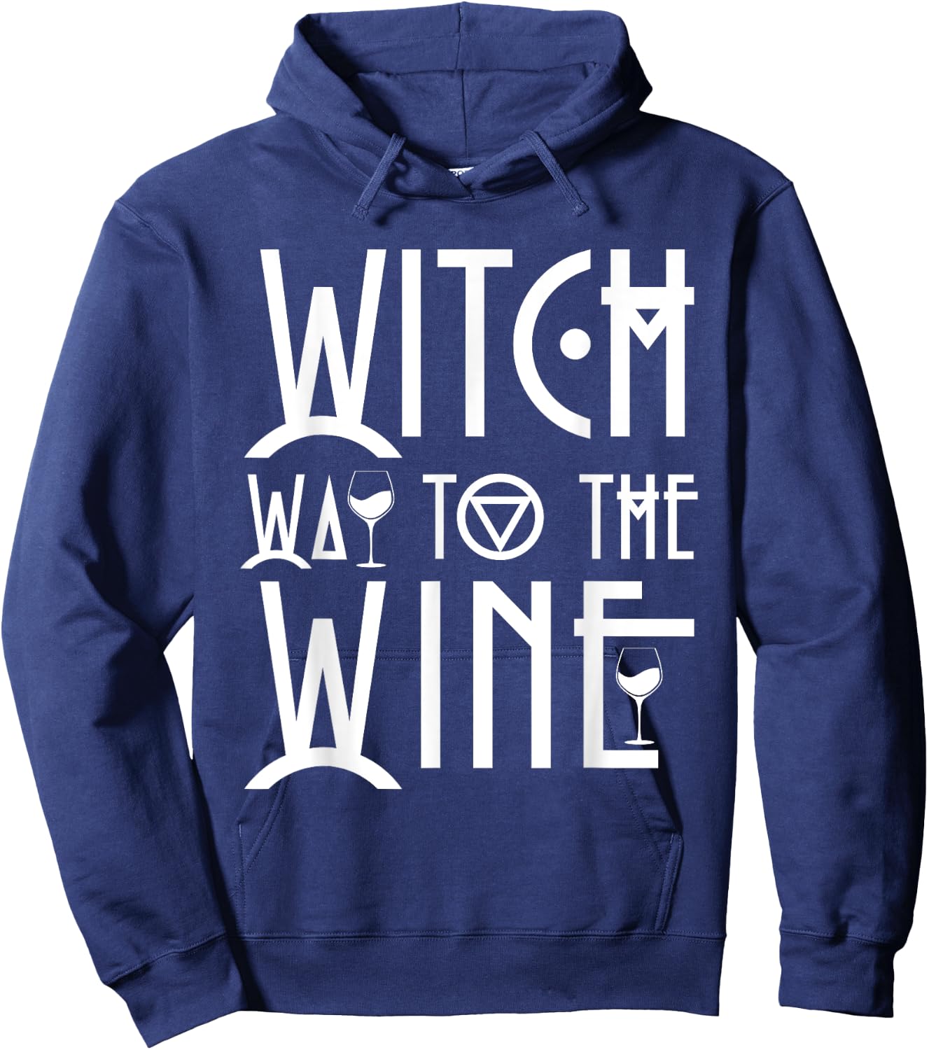 Witch Way to The Wine Halloween Party Costume Hoodie - Hoodie | Navy