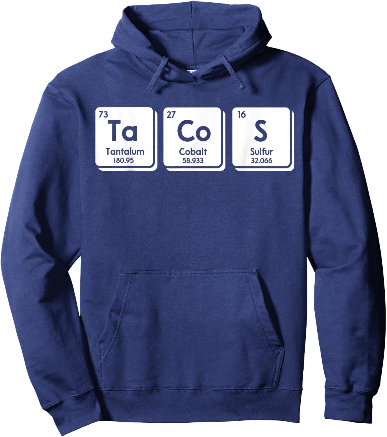 Tacos Funny Chemical Elements Periodic Table Science Gifts Hoodie - Hoodie | Navy