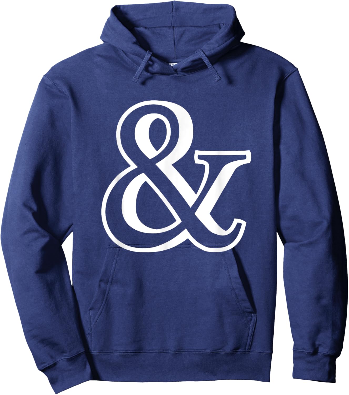 Ampersand & Character Symbol Typography Mark Hoodie - Hoodie | Navy