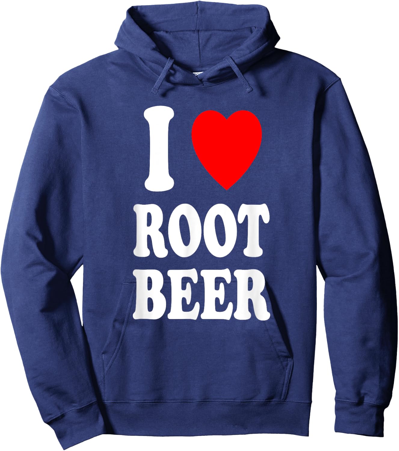 I Heart (Love) Root Beer Favorite Soda Soft Drink Float Hoodie - Hoodie | Navy
