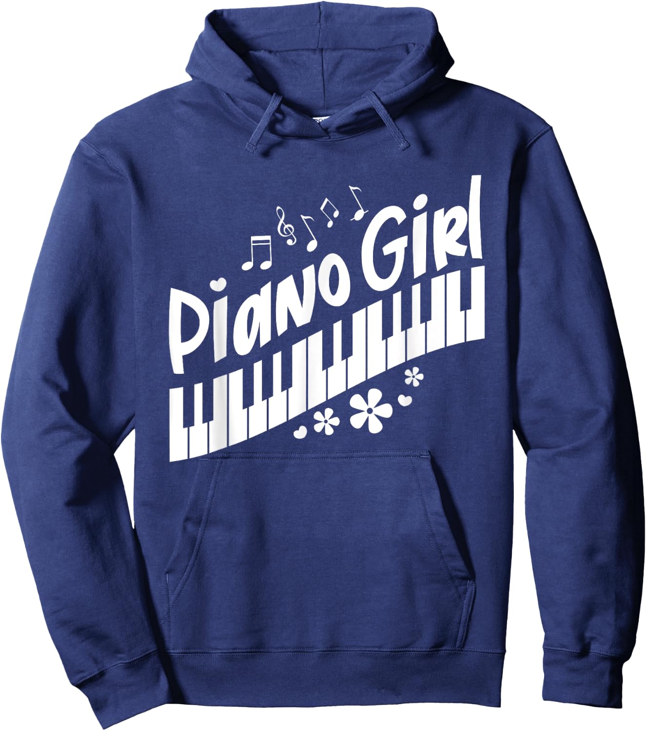 Piano Girl Funny Pianist Music Keyboardist Musician Outfit Hoodie - Hoodie | Navy